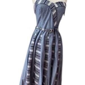 Eva Franco Charity dress size 2 strapless belted fit and flair nwt‎